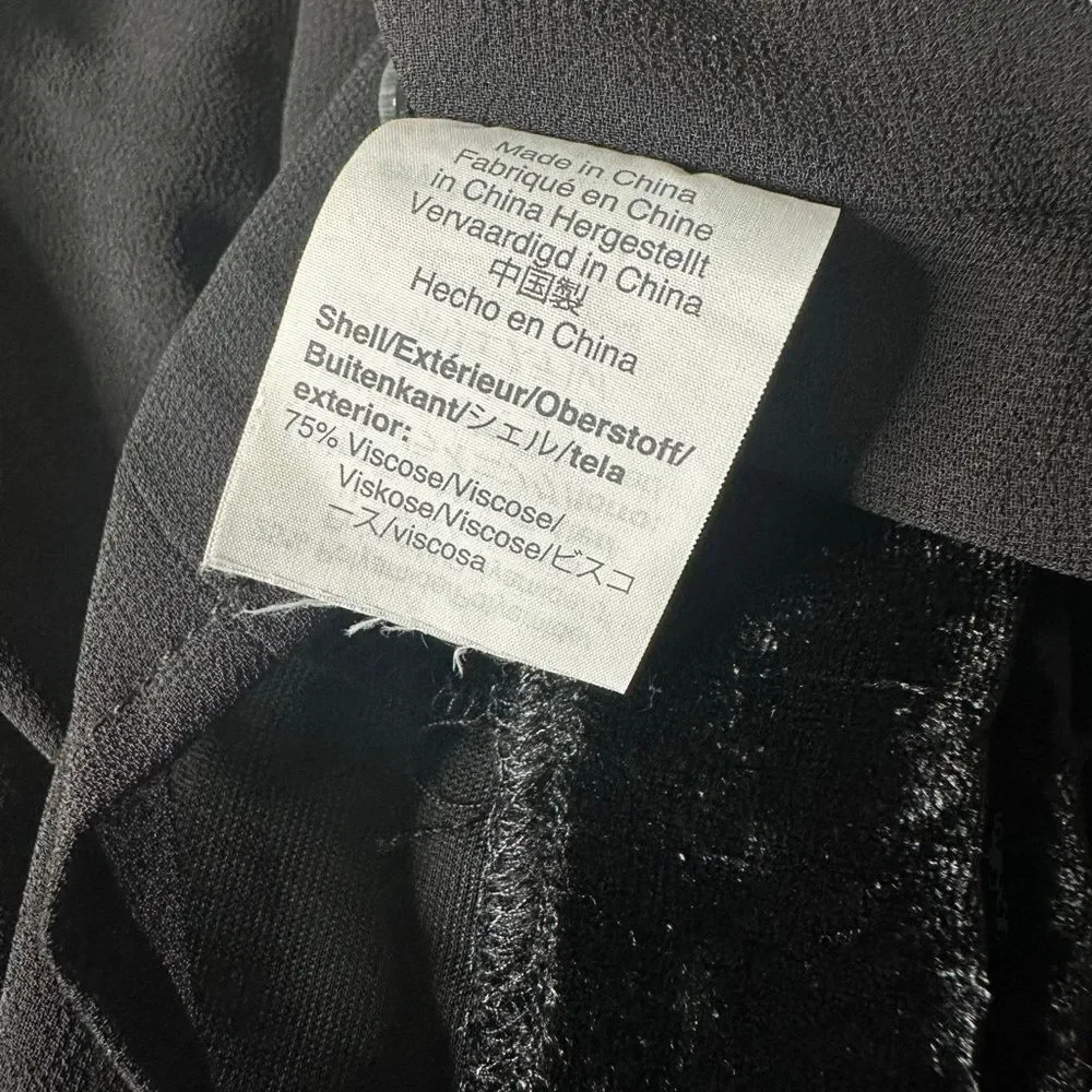J Crew Black Velvet Tank‎ Top Women Size 0 Sleeveless Layering Minimalist